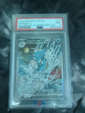 Pokemon Kingdra ex Trading Card - Blue, White, Silver
